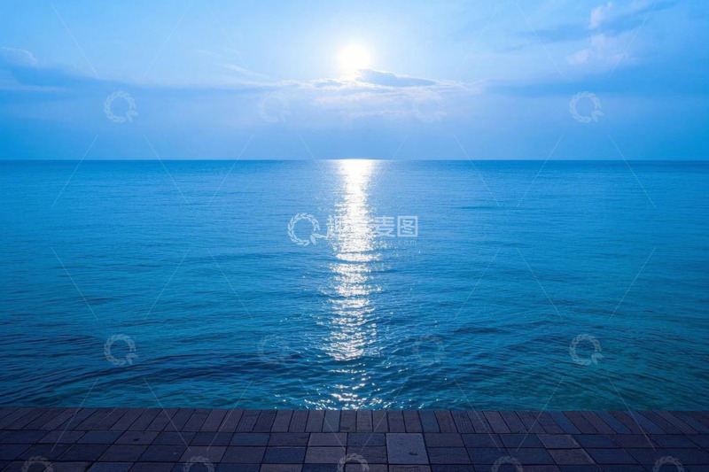 高清大图下载【趣麦麦图】海面日出全景