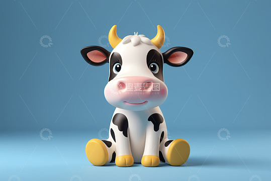 可爱卡通奶牛形象