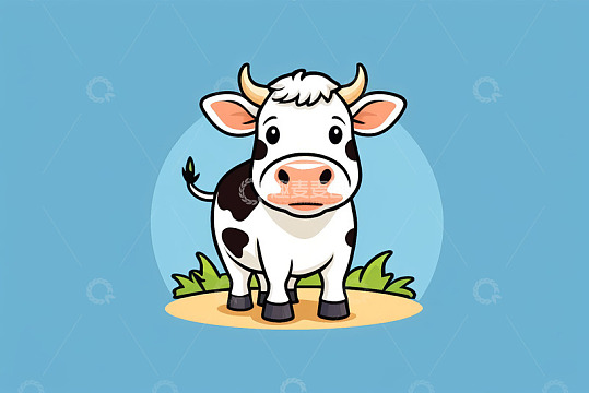 卡通奶牛插画