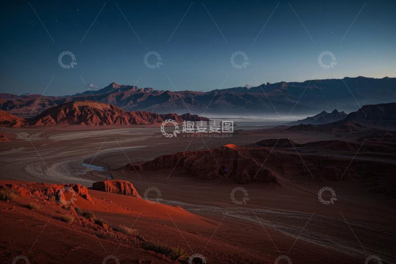 高清大图下载【趣麦麦图】沙漠山脉自然风光