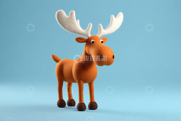 卡通鹿3D模型展示