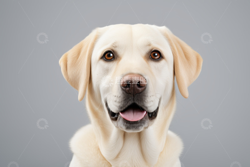 高清大图下载【趣麦麦图】黄色拉布拉多犬特写