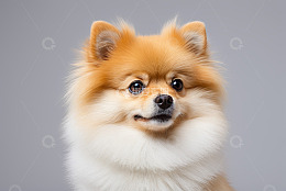 可爱博美犬特写