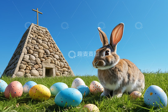 复活节兔子与彩蛋场景