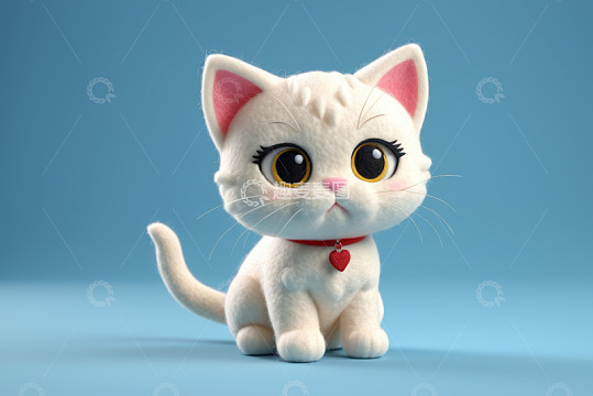 可爱卡通小猫静态素材