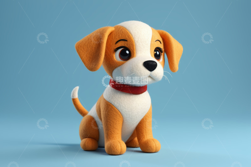 高清大图下载【趣麦麦图】卡通小狗形象特写