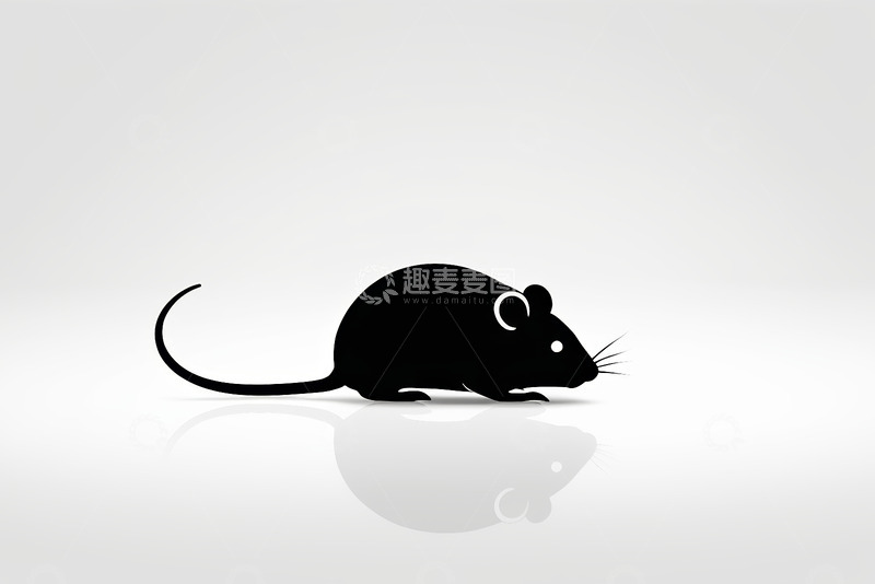 高清大图下载【趣麦麦图】黑色老鼠剪影素材