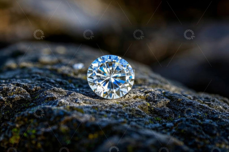 高清大图下载【趣麦麦图】岩石上的钻石特写