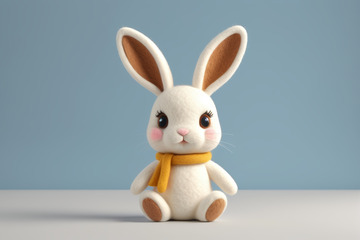 可爱白兔玩偶特写