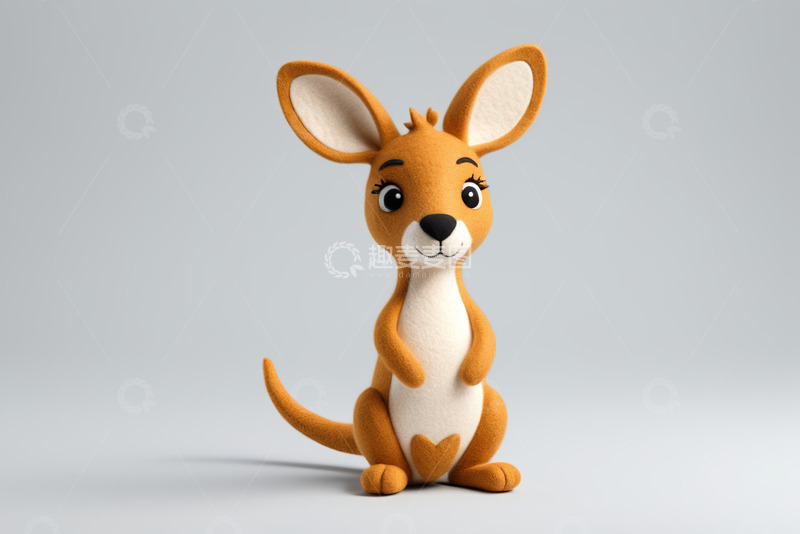 高清大图下载【趣麦麦图】可爱卡通袋鼠形象素材