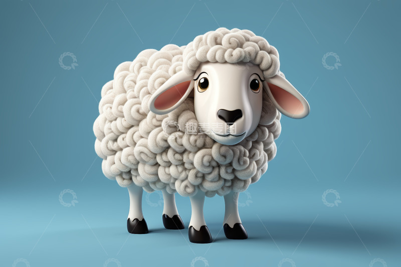 高清大图下载【趣麦麦图】卡通绵羊形象素材