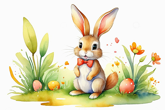 复活节兔子插画