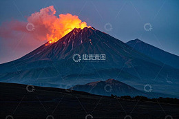火山喷发自然风光