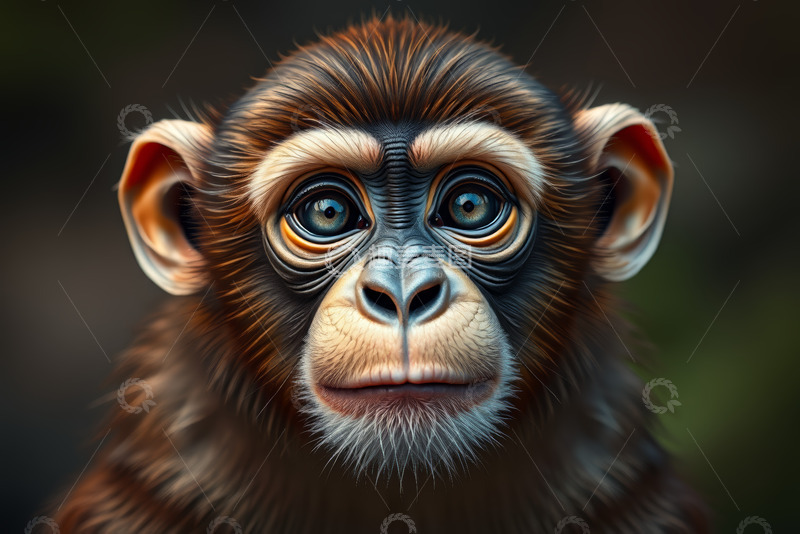 高清大图下载【趣麦麦图】猴子面部特写