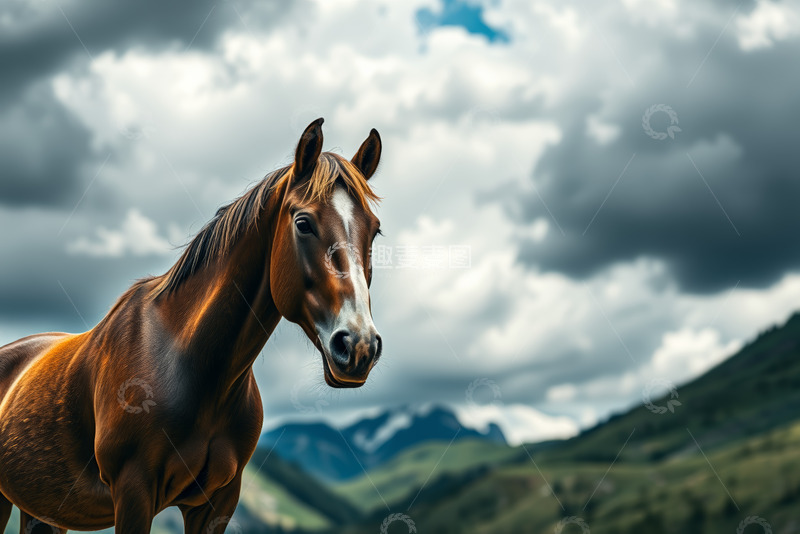高清大图下载【趣麦麦图】户外自然环境中的骏马