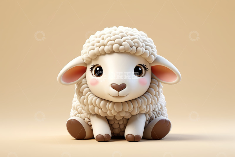 高清大图下载【趣麦麦图】可爱卡通小羊形象