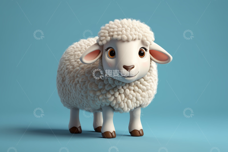高清大图下载【趣麦麦图】卡通绵羊形象素材