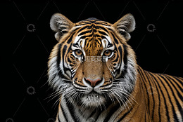 特写老虎肖像素材