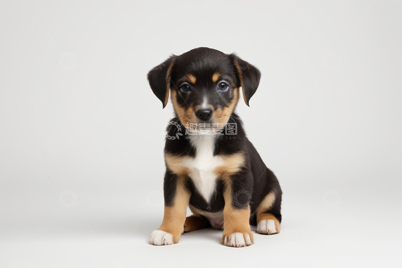 高清大图下载【趣麦麦图】可爱小狗正面特写