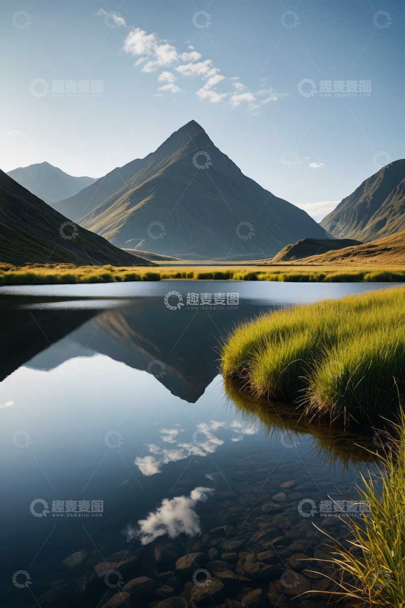 高清大图下载【趣麦麦图】山间湖泊自然风光