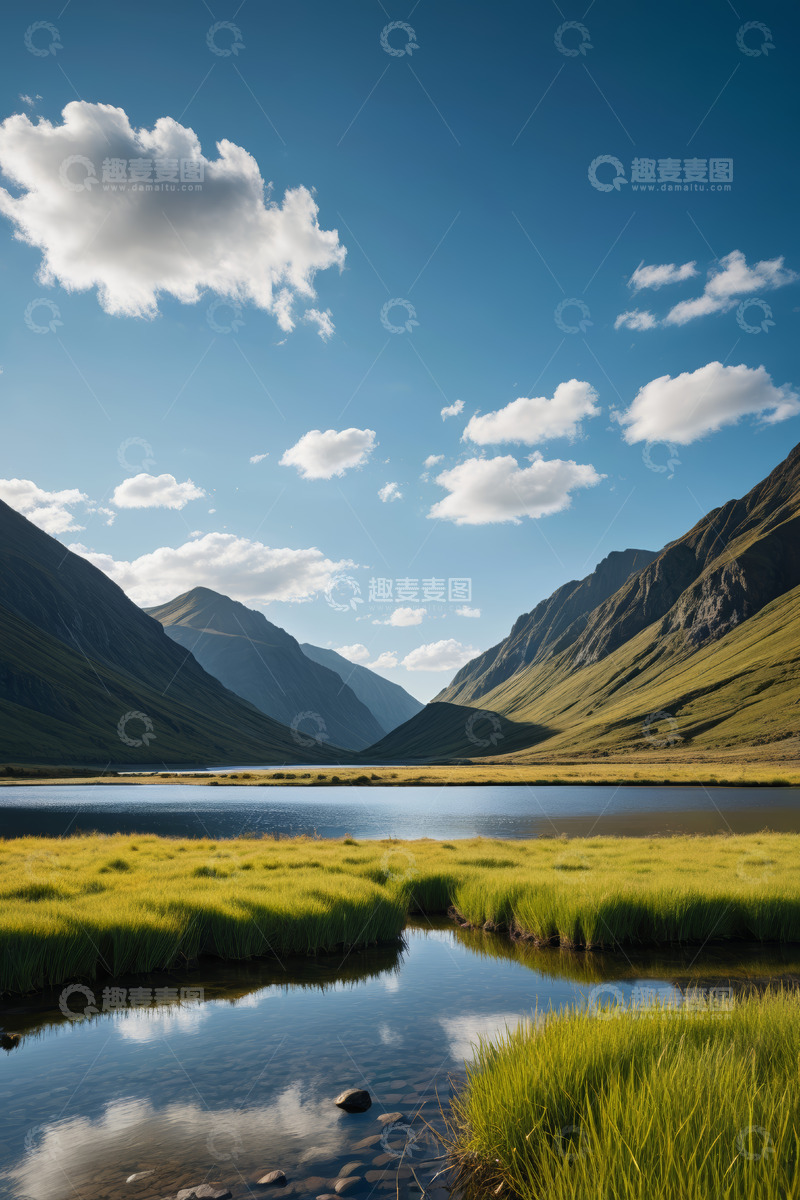 高清大图下载【趣麦麦图】山间湖泊自然风光