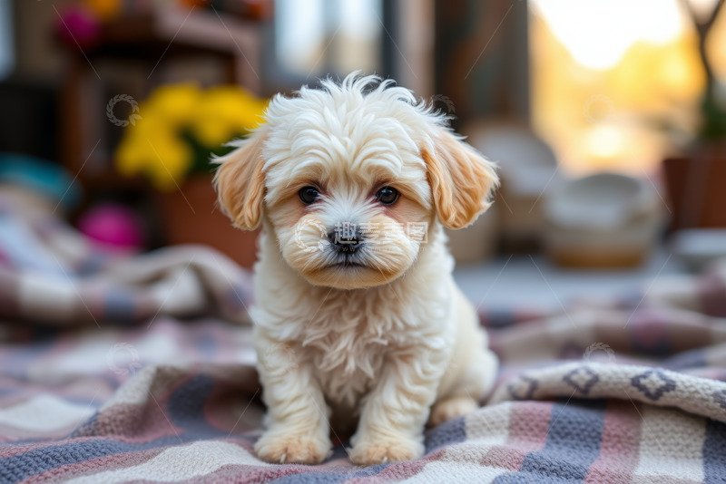 高清大图下载【趣麦麦图】可爱小狗室内场景画面