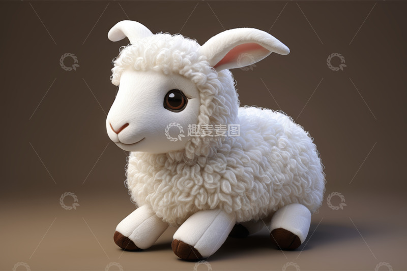 高清大图下载【趣麦麦图】可爱卡通小羊形象