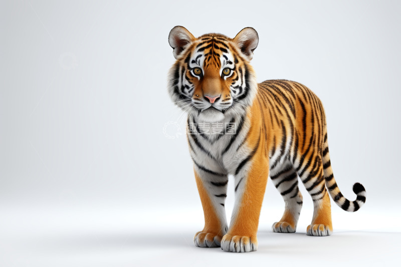高清大图下载【趣麦麦图】站立的老虎特写