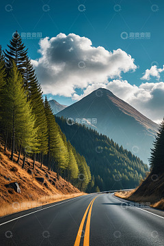 山间公路自然风光
