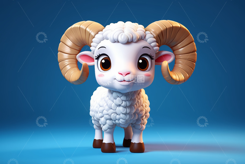 高清大图下载【趣麦麦图】卡通绵羊形象素材