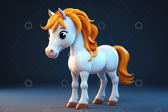 可爱卡通小马形象