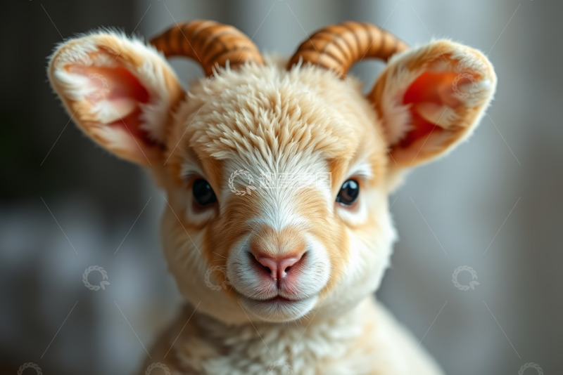 高清大图下载【趣麦麦图】可爱小羊特写