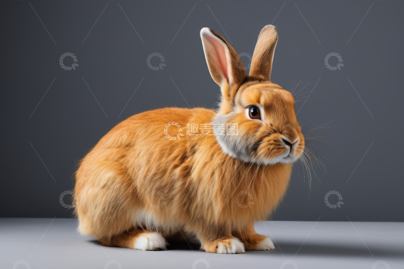 高清大图下载【趣麦麦图】棕色兔子特写