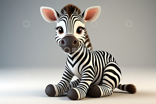 可爱卡通斑马形象