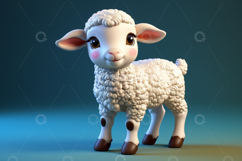 高清大图下载【趣麦麦图】可爱卡通绵羊形象