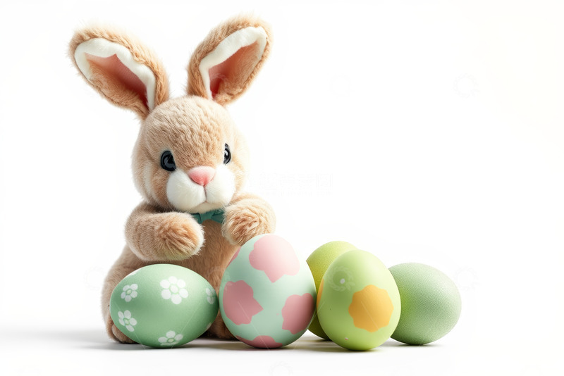 高清大图下载【趣麦麦图】复活节兔子与彩蛋素材