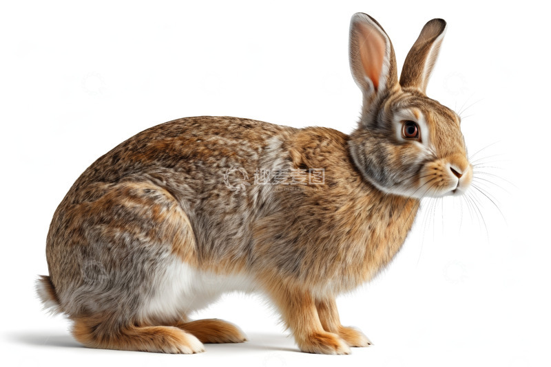 高清大图下载【趣麦麦图】站立姿态的棕色兔子特写