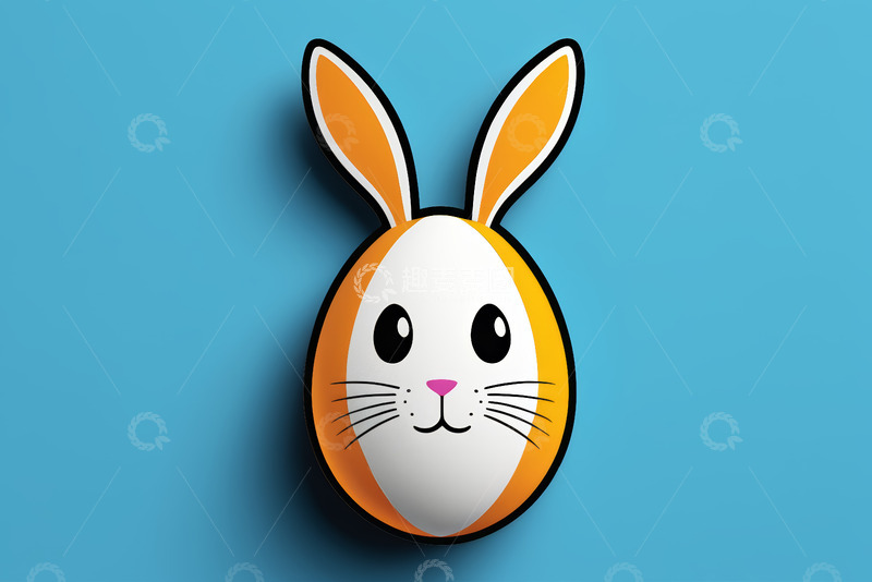 高清大图下载【趣麦麦图】复活节兔子鸡蛋设计素材