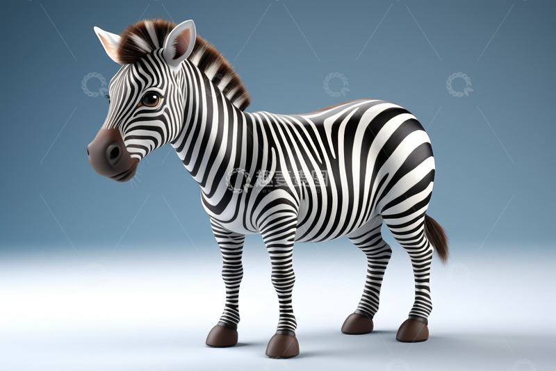 高清大图下载【趣麦麦图】卡通斑马形象素材