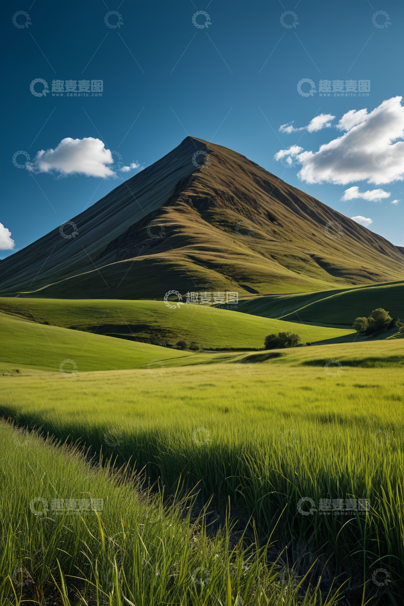 高清大图下载【趣麦麦图】绿色山丘与草原自然风光