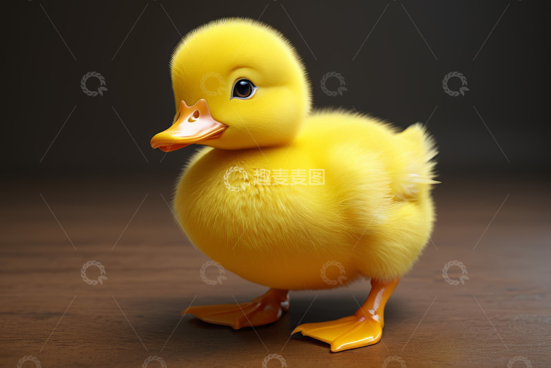 高清大图下载【趣麦麦图】黄色小鸭子微距特写