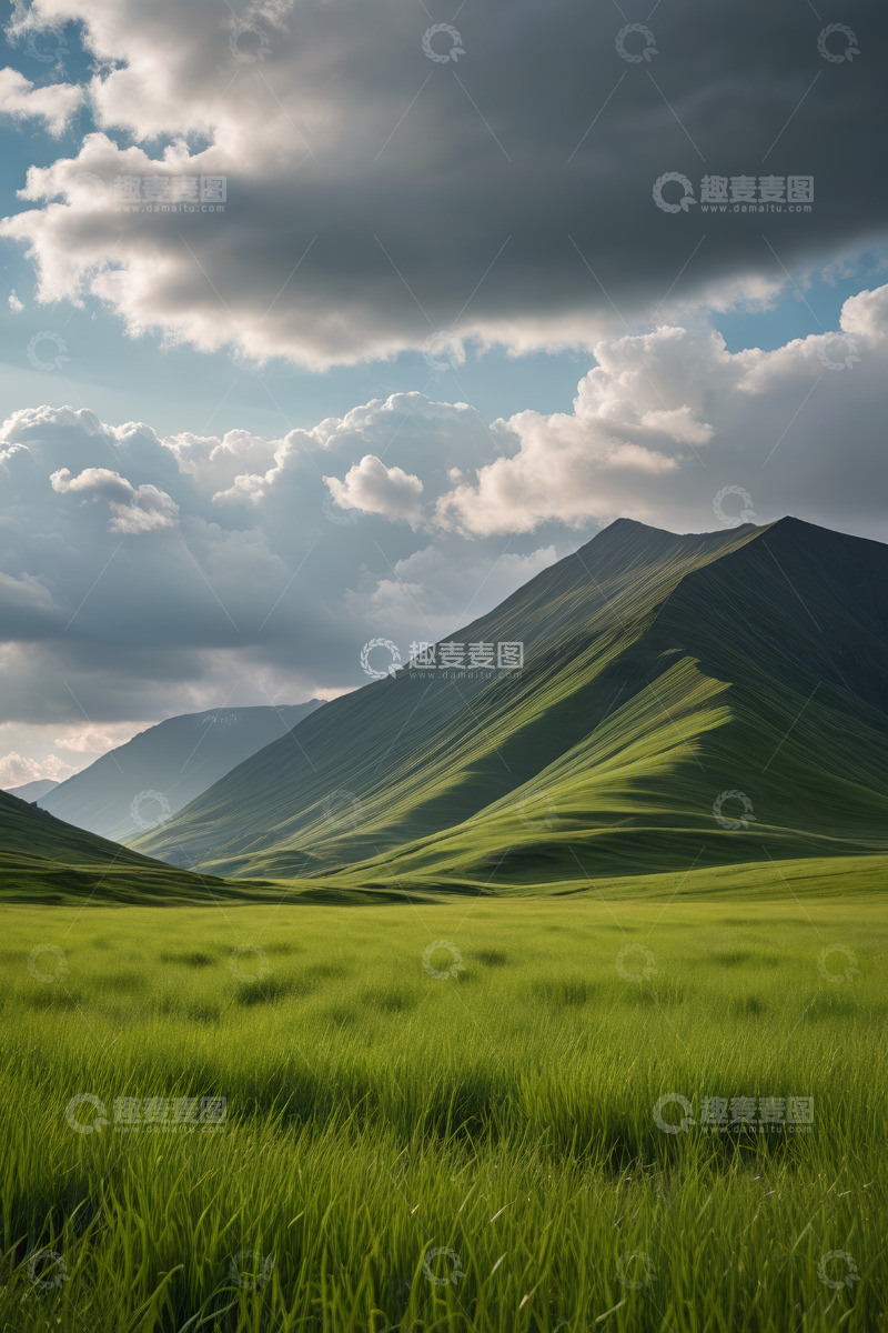 高清大图下载【趣麦麦图】草原山丘自然风光全景