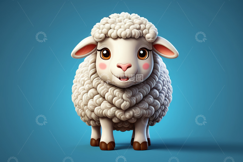 高清大图下载【趣麦麦图】卡通绵羊形象素材