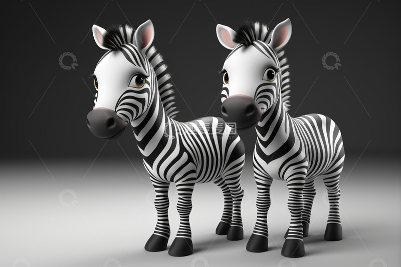 高清大图下载【趣麦麦图】卡通斑马形象素材