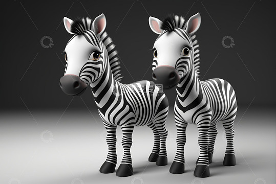 卡通斑马形象素材