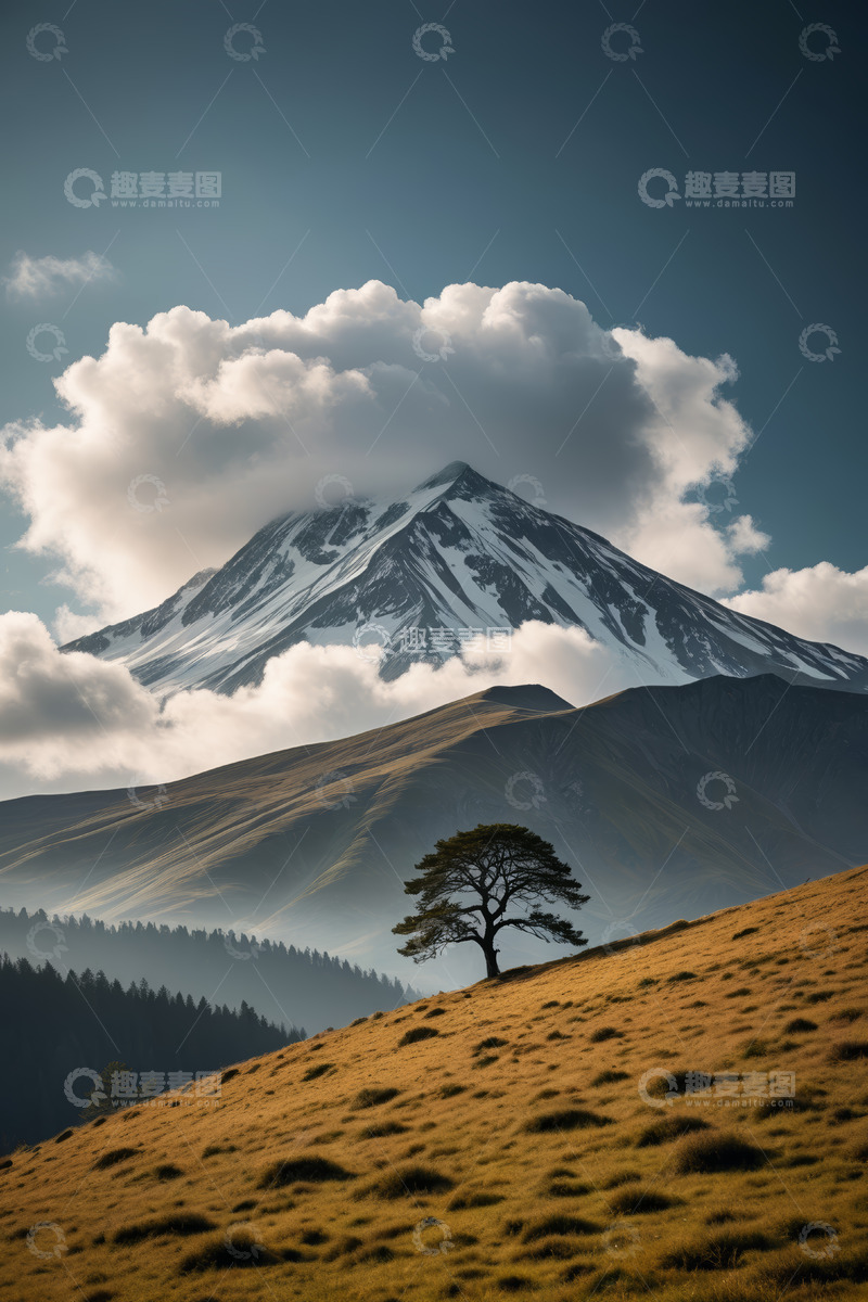 高清大图下载【趣麦麦图】远山近树的自然风光