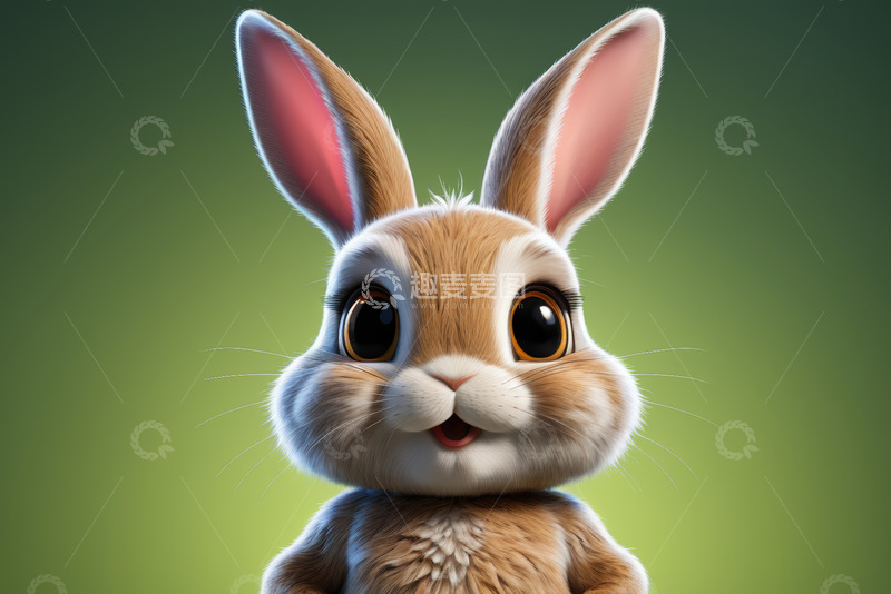高清大图下载【趣麦麦图】可爱卡通兔子特写