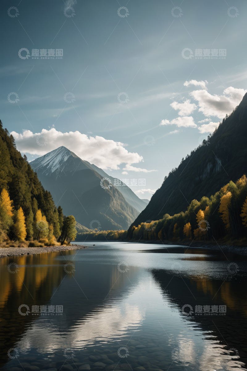 高清大图下载【趣麦麦图】山水相依的户外自然风光