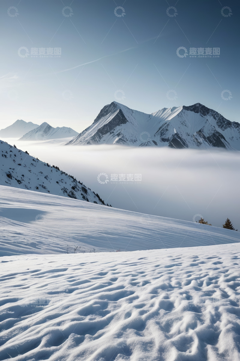 高清大图下载【趣麦麦图】雪山云海自然风光