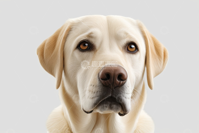 高清大图下载【趣麦麦图】黄色拉布拉多犬特写
